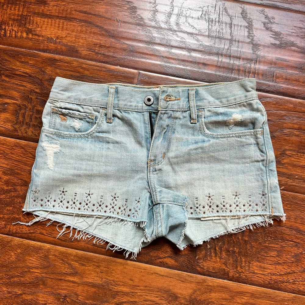 Abercrombie & Fitch Light Blue Jean Shorts
